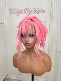 Image 11 of Flamingo pink bangs (ready to ship) 