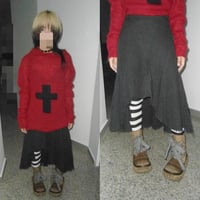 Image 2 of Peace Now asymmetrical distressed skirt