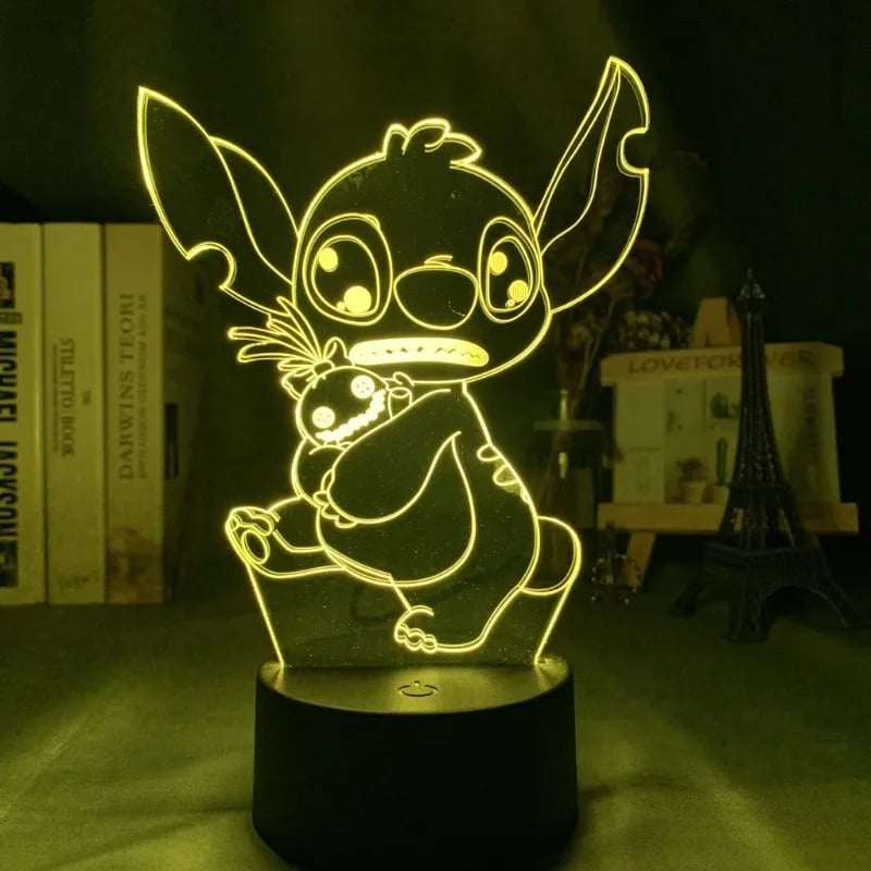 Image of Lilo & Stitch Animation Peripherals Stitch Cartoon Night Lamp Bedside Ambience Lamp Bedroom Decor Ch