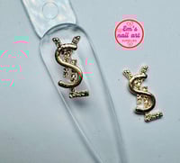 Y-s-l logo in rose gold 