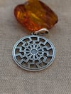 Black Sun Wheel Pendant