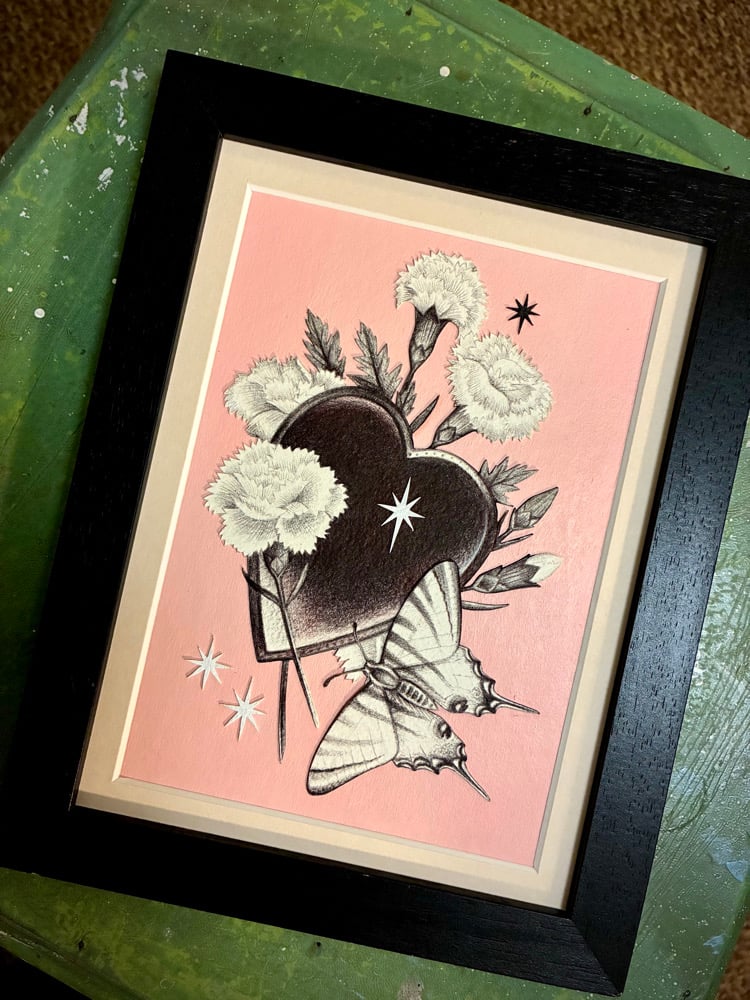 Image of Carnations Framed Original