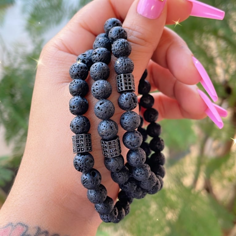 Lava Stone Bracelet (MEN) Image 4