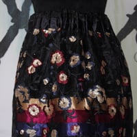 Image 2 of Lace Overlay Ribbonskirt (Black Florals)
