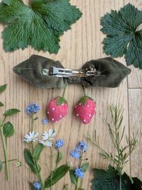 Image 5 of Velvet Strawberry Hair Clip