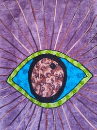 Image 7 of Wanderlust - Velvet evil eye protection jacket - Dark purple 6-12 uk