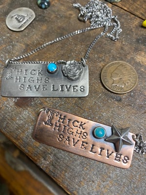 Image of Thick Thighs Save Lives Pendant 