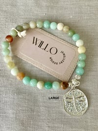 Image 5 of Amazonite bracelet with enamel charm 