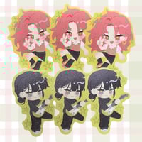 Green Yuri Glitter Frosted Stickers