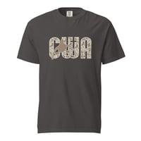 Image 2 of Christian Waterfowlers Branded Camo Brown Duck Unisex garment-dyed heavyweight t-shirt