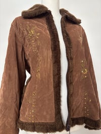 Image 2 of Vintage brown velvet jacket // S