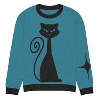 Image 12 of Mod Kitty Knitted crew neck sweater