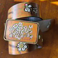Image 1 of NATIVE DAISY BELT AND LEATHER BUCKLE
