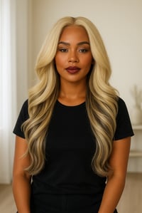 Image 1 of NALA | 26” Pre-Plucked Body Wave Lace Front Wig Sweetheart Hairline -Effortless Glam