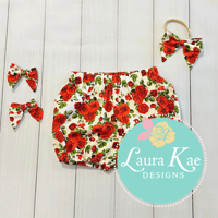 Image 3 of Vintage Red Roses Melsa Tunic