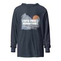 Image 3 of Faith Moves Mountains/ Hooded long-sleeve tee