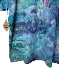 Image 8 of ♻️ UPCYCLED XXL Keith Haring Tee in Mermaid Watercolor Ice Dye