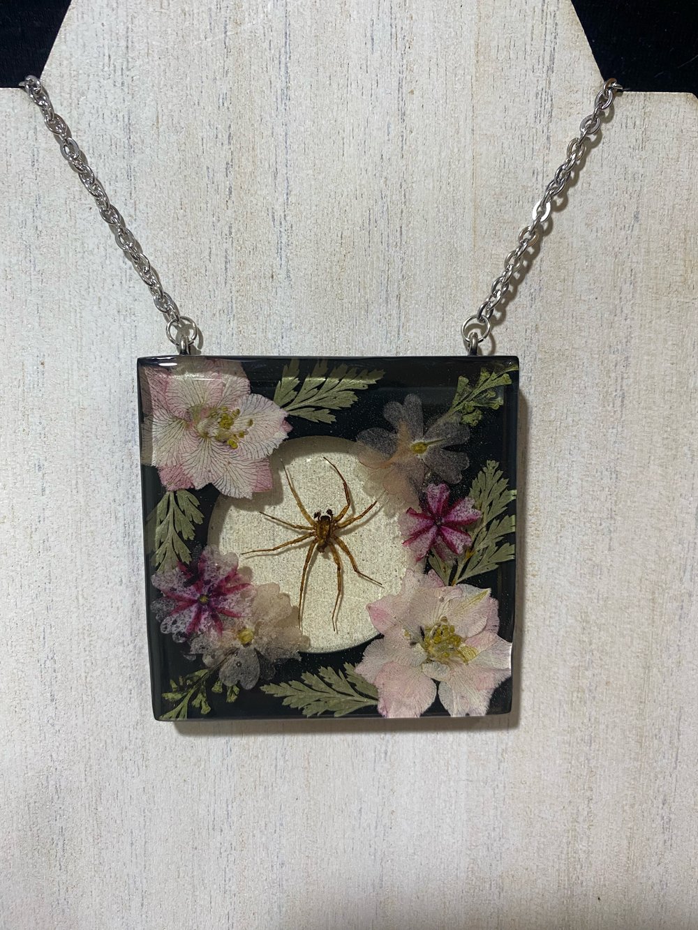 Floral Spider Pendant 