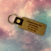 Image 1 of Beer Wood Keychain