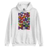 Image 5 of LOVEDCGOGO "LOVE HEARTS CRANK" Unisex Hoodie (see color options)