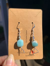 Image 1 of Amazonite & Labradorite Earrings