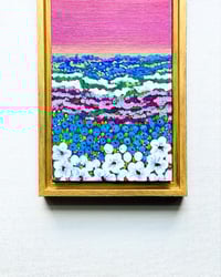 Image 4 of Pink Sky - Hand painted Floral Art - 6x12"; Framed copy