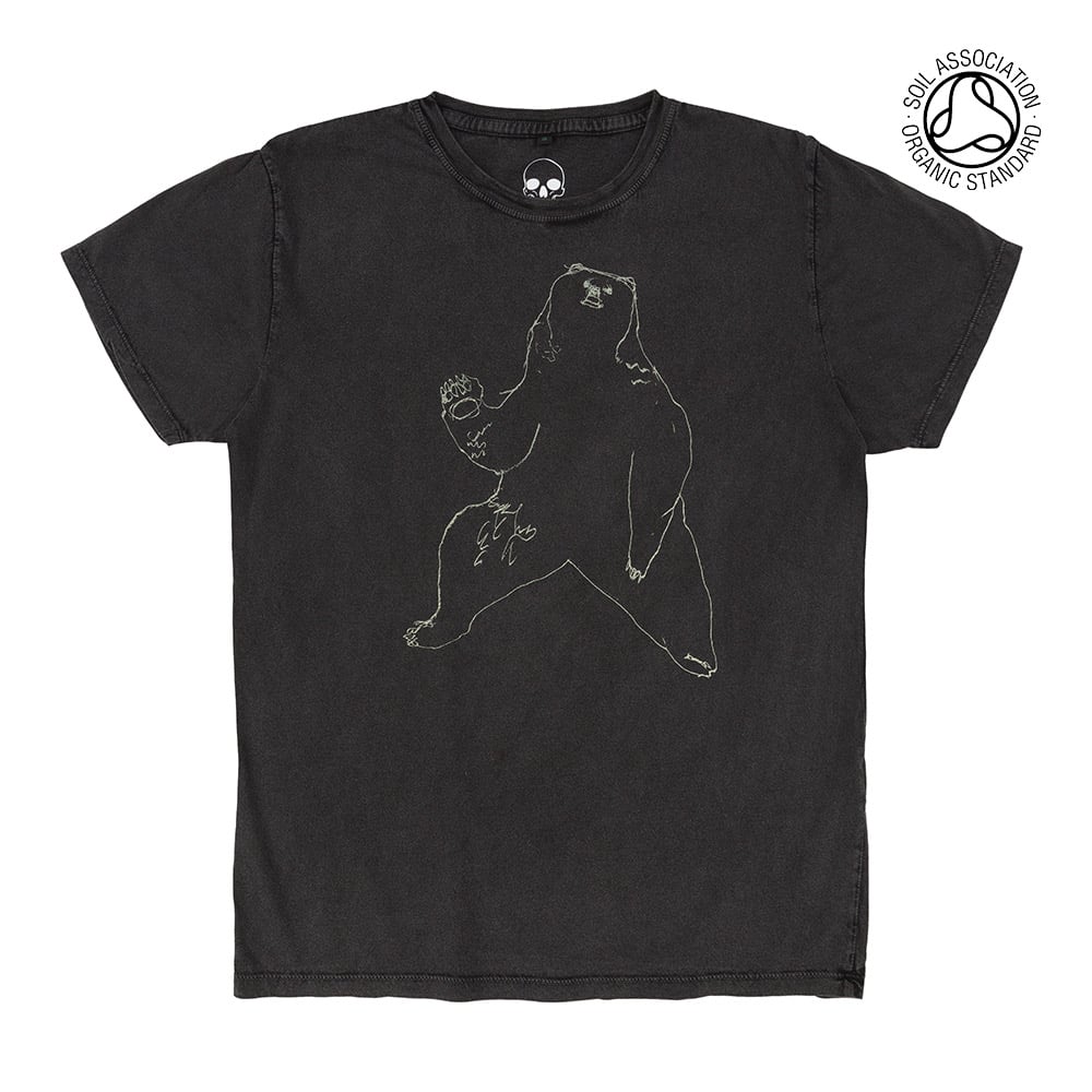 Bear Unisex Stone washed T-shirt’s (Organic)