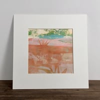 Image 3 of Abstract Landscape Monotype ~ 8x8 Inch Mat 