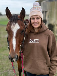 Image 1 of Dusty lane puff  brown hoodie