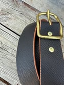 Horween Leather Belt 2nds Quality - Matte Black Winchester Hatch Grain