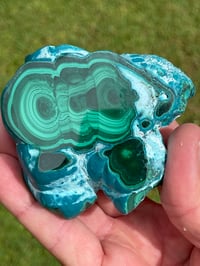 Image 12 of Malachite And Chrysocolla Polished Face #1841