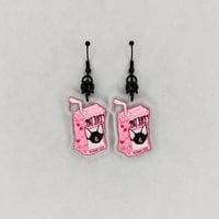 Bat Juice Box Earrings