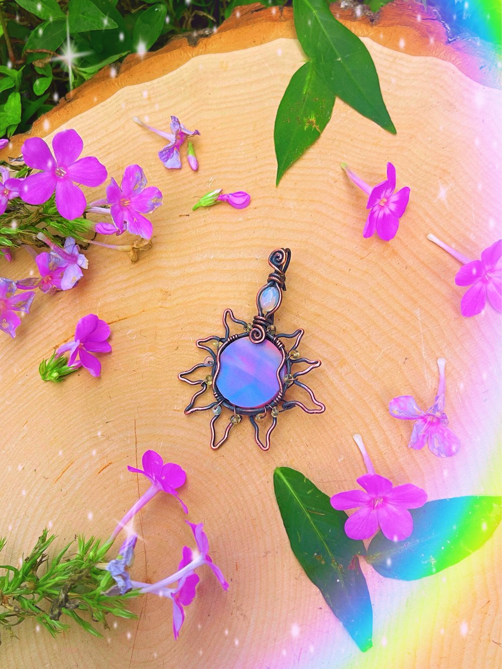 Aurora Opal Sun Pendant ☀️