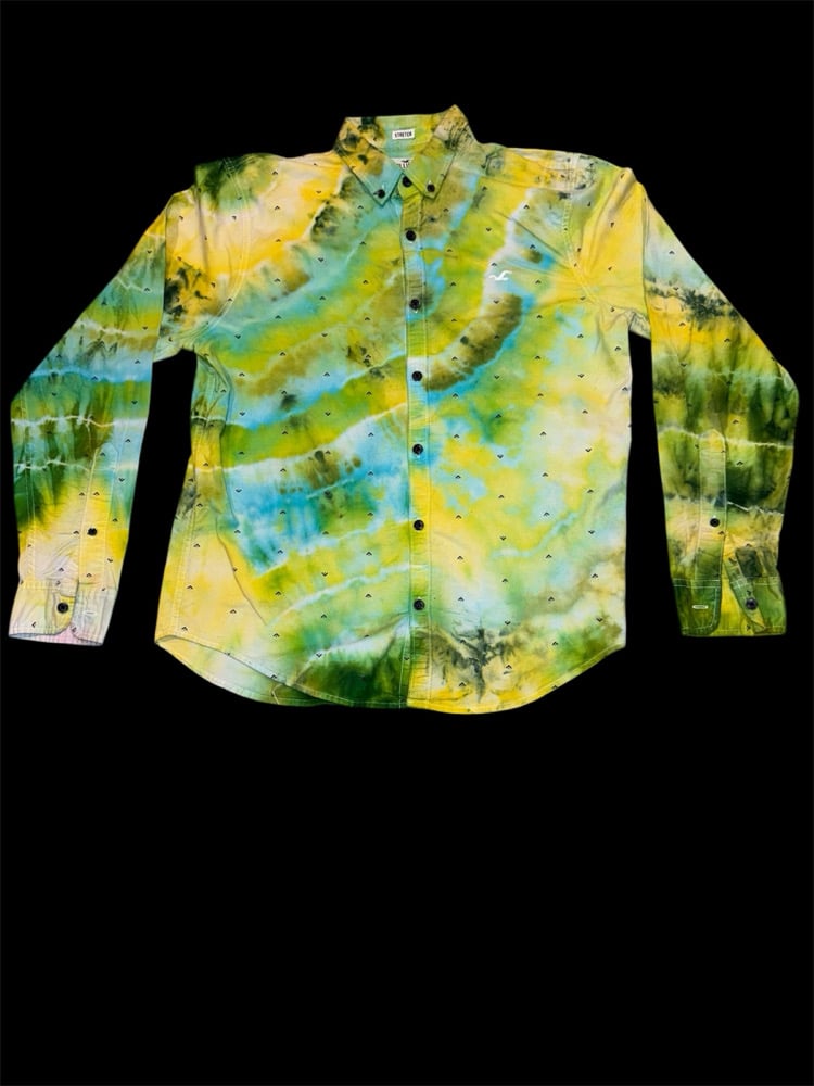 Image of (L) Slice of Seafoam Long Sleeve Button Up