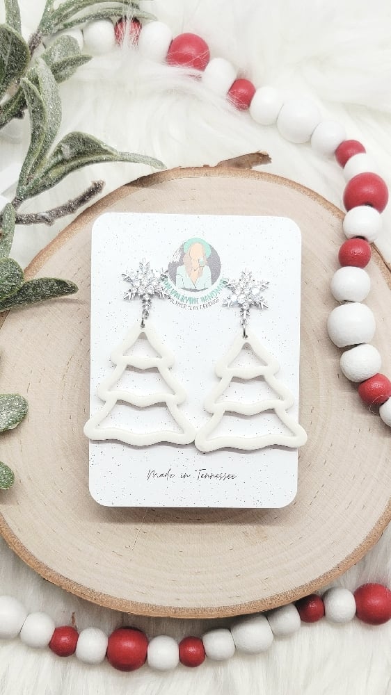 Image of White Christmas Dangles
