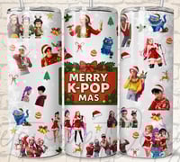 Kpop demon hunters Christmas 20oz subliamtion tumbler
