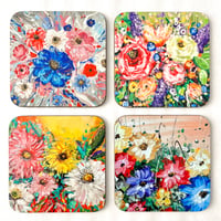 Image 1 of Big Blooms Coaster Set