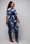 Denim Mesh Shirt
