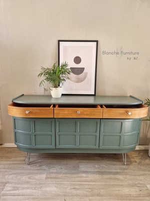 Image of Stunning Curved Sideboard in a custom blue