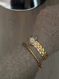 Image 4 of Elgin Gold Tone Crystal and mother of Pearl on dial 