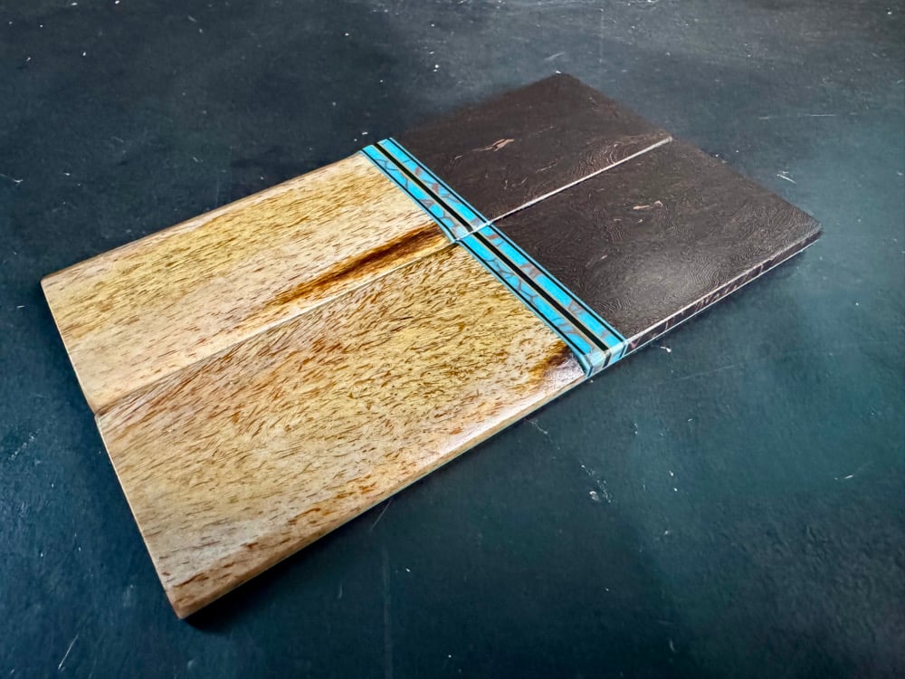 Image of Fat Carbon & Giraffe Bone Segmented Knife Scales