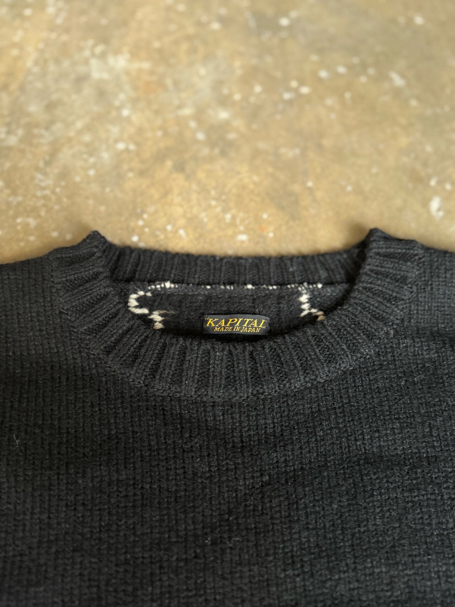Image of Kapital 5G Wool Bone Crew Sweater