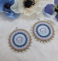 Image 2 of cinnamaroll picnic earrings