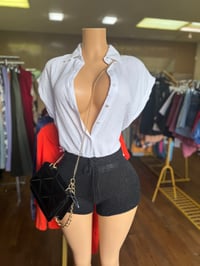 Black crochet shorts