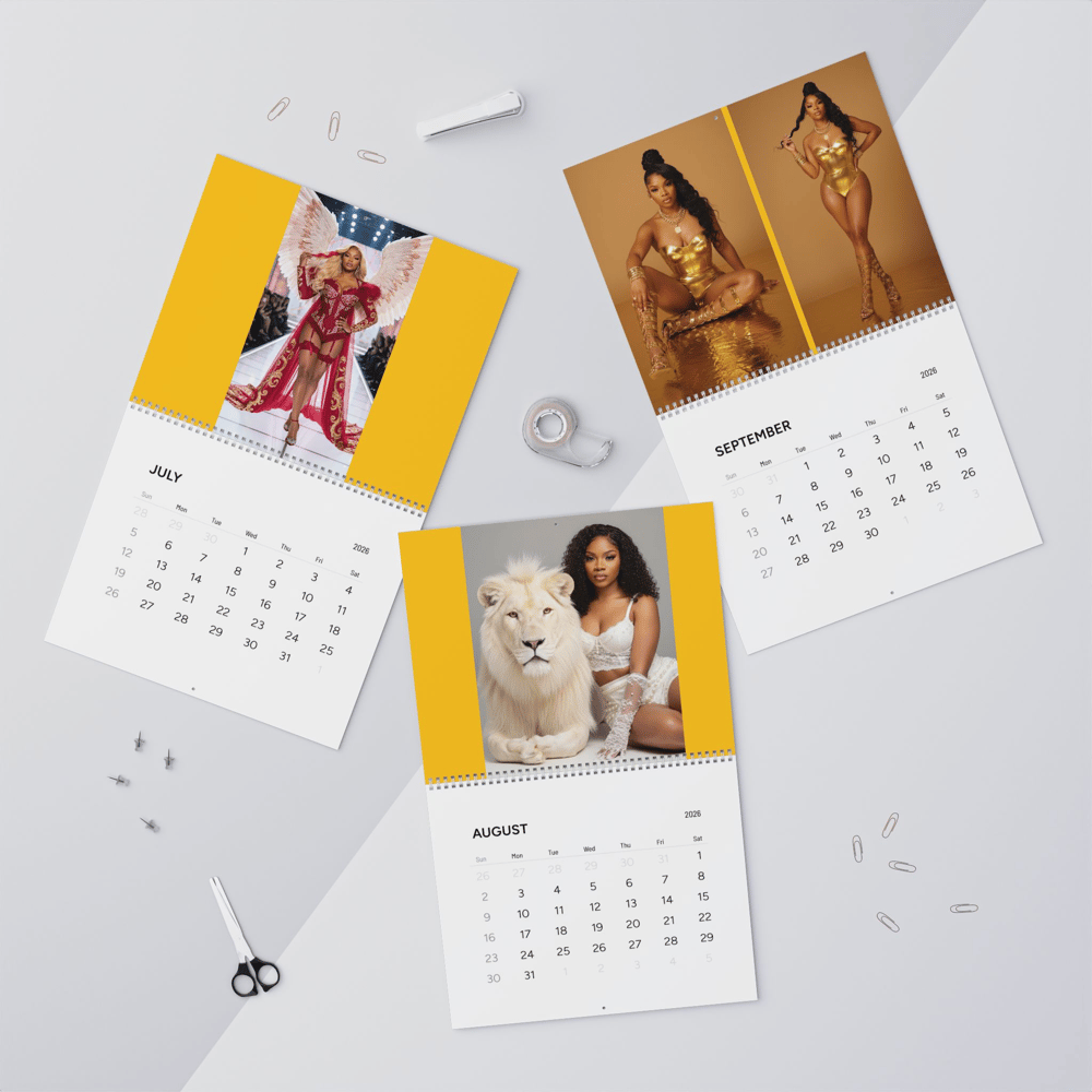 Image of 2026 custom Bold Portrait Wall Calendar — Fashion Model Photo Calendar (Large)