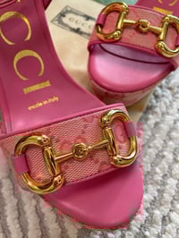 Image 3 of PINK TOLLY WEDGE SANDALS