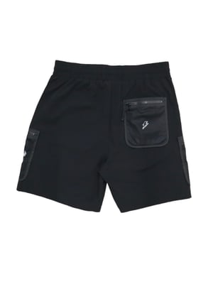 Image of Black Mesh Cargo Shorts