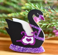 Image 1 of Giselle - Black Swan Carousel Brooch Purple 