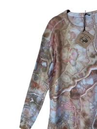Image 4 of M Unisex Adult Waffle Long Sleeve Shirt in Sedona Geode Ice Dye