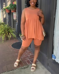 Butter Orange DIVA Short Set